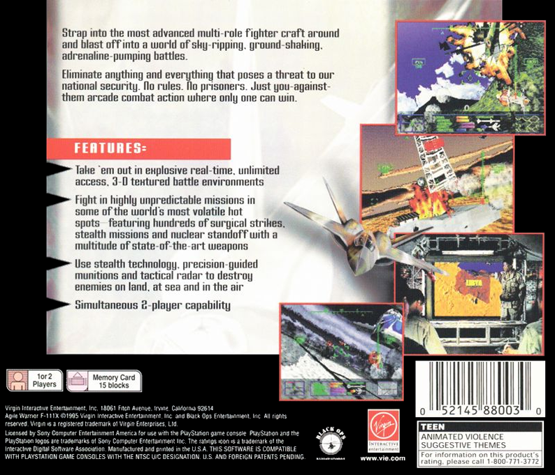 Agile Warrior F-111X — Box back