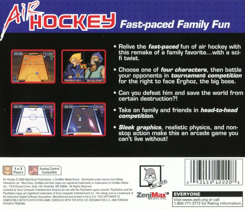 Air Hockey — Box back