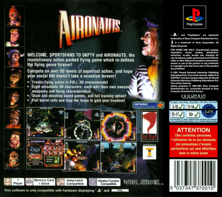 Aironauts — Box back
