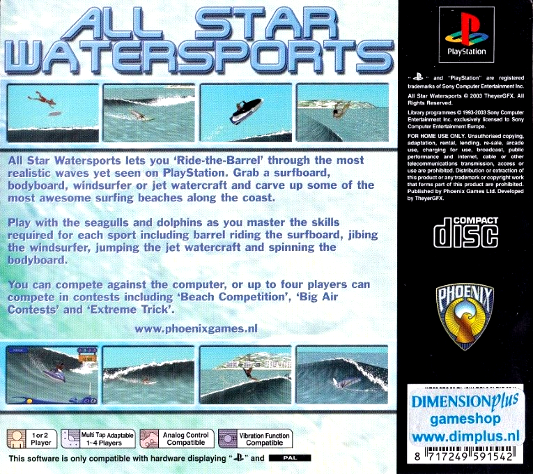 All Star Watersports — Box back