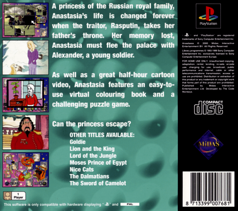 Anastasia — Box back