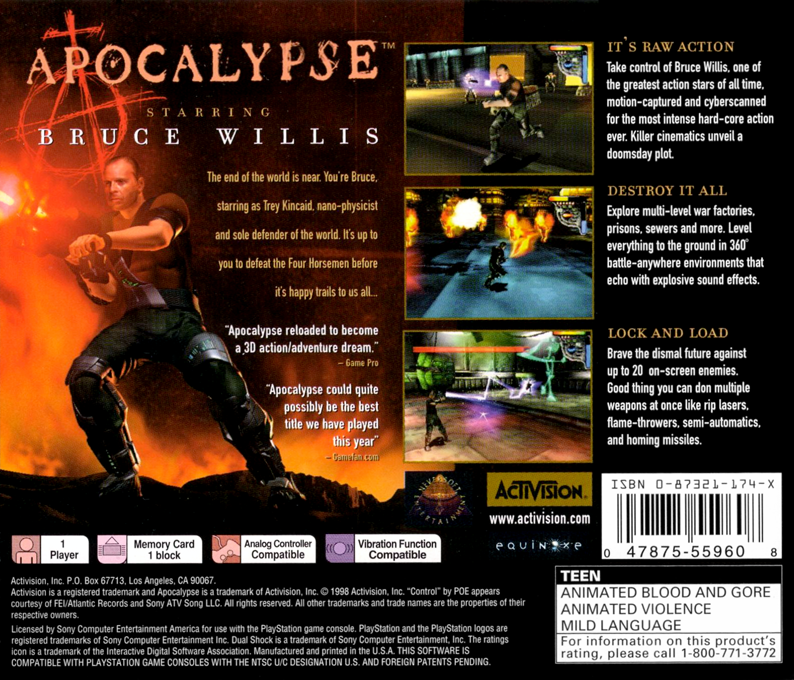 Apocalypse — Box back
