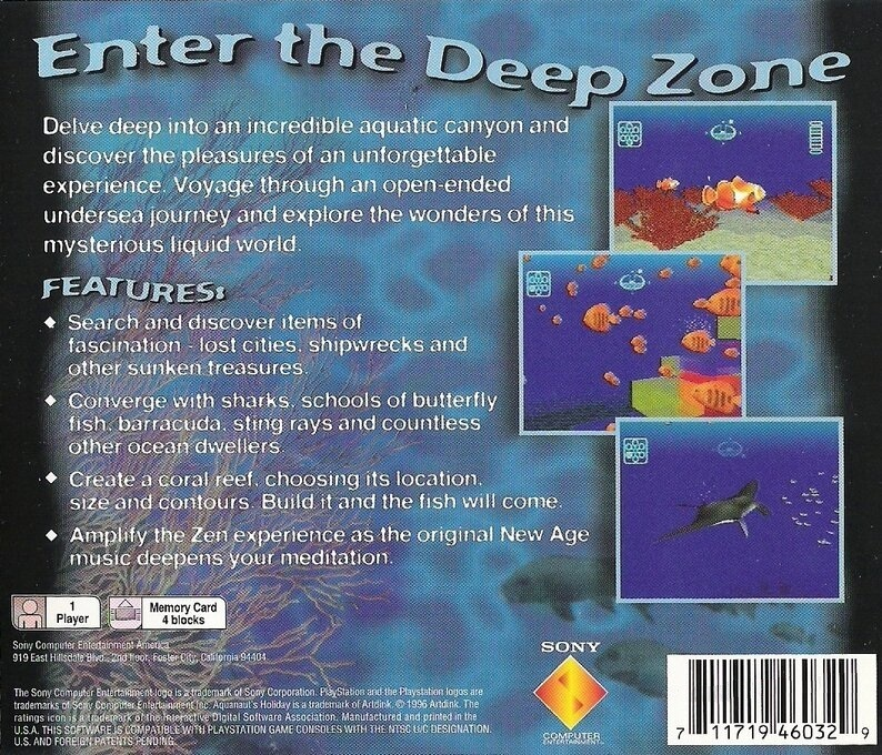 Aquanaut's Holiday — Box back