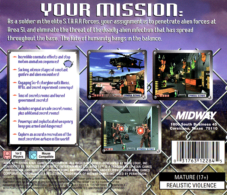 Area 51 — Box back