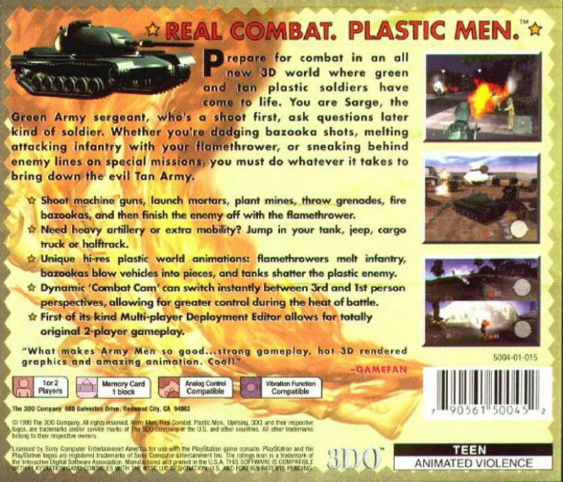 Army Men 3D — Box back