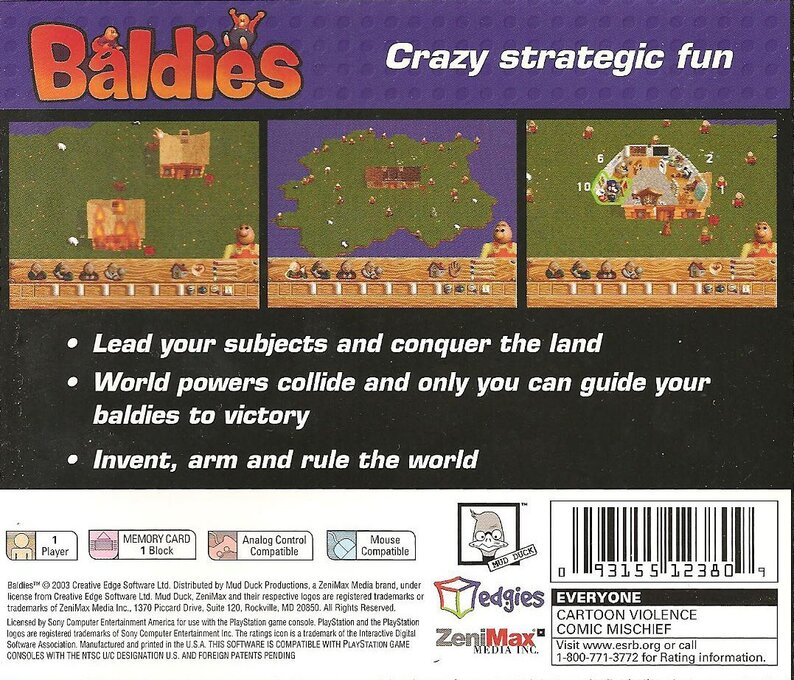 Baldies — Box back