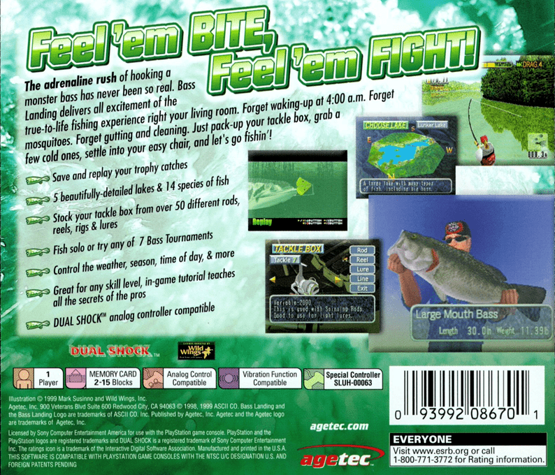 Bass Landing — Box back