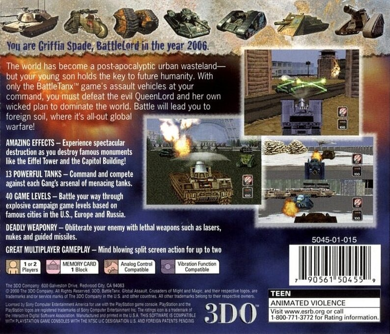 BattleTanx : Global Assault — Box back