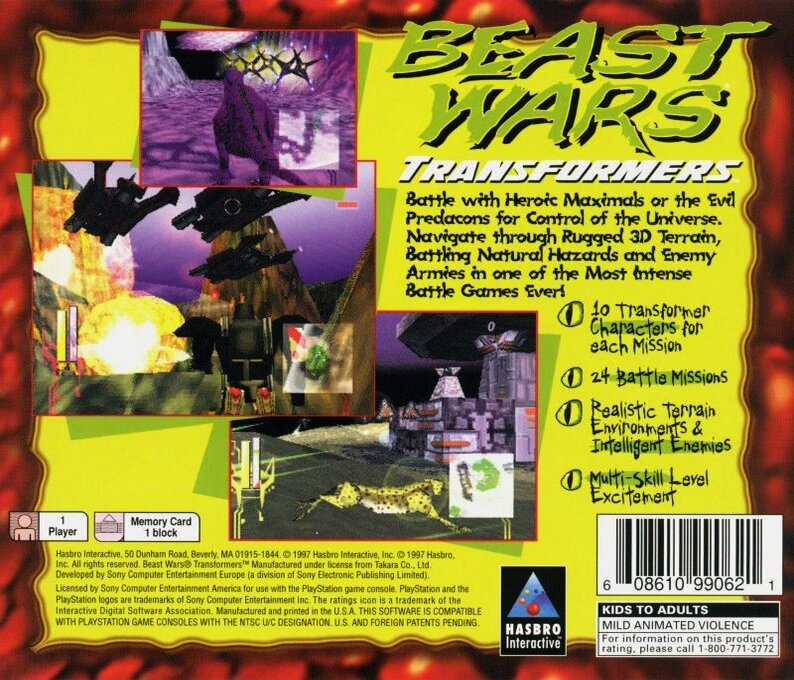Beast Wars : Transformers — Box back