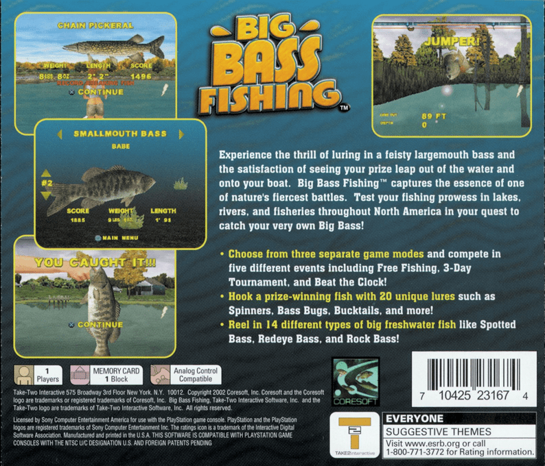 Big Bass Fishing — Box back
