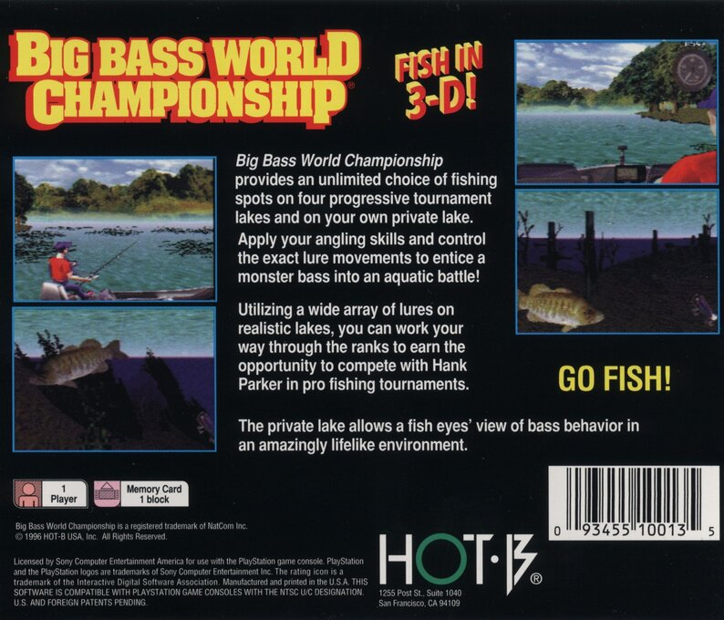Big Bass World Championship — Box back