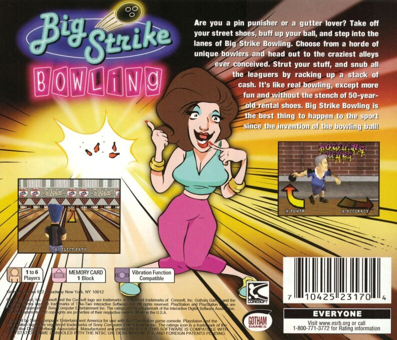 Big Strike Bowling — Box back