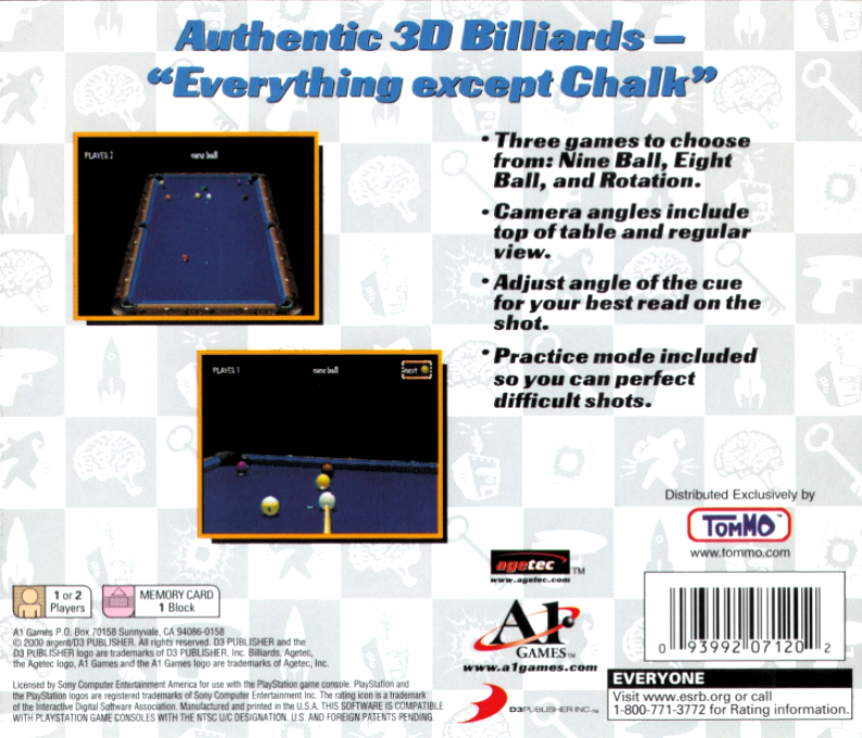 Billiards — Box back