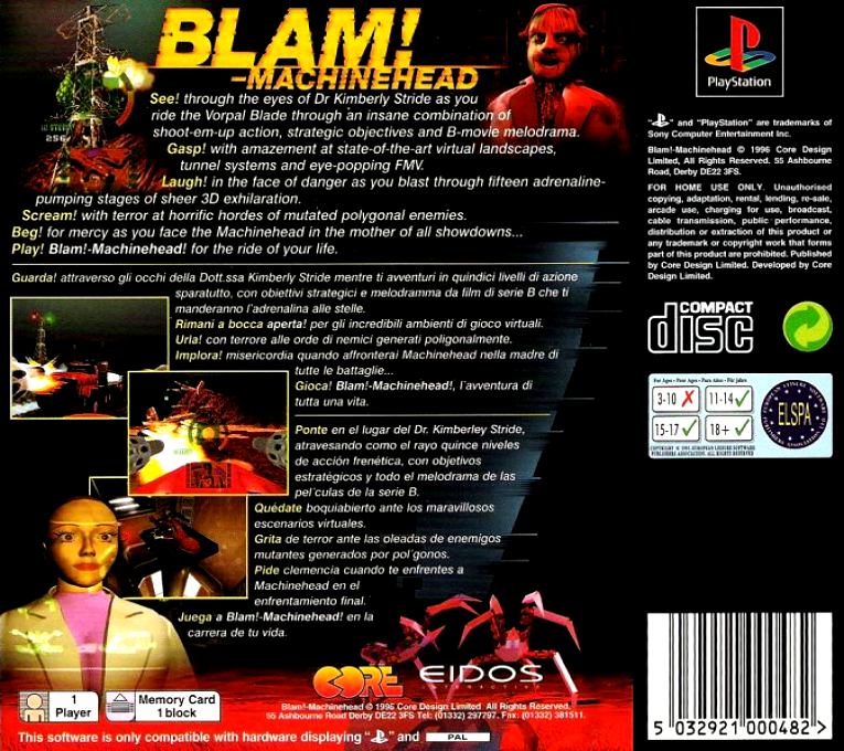 Blam! Machinehead — Box back