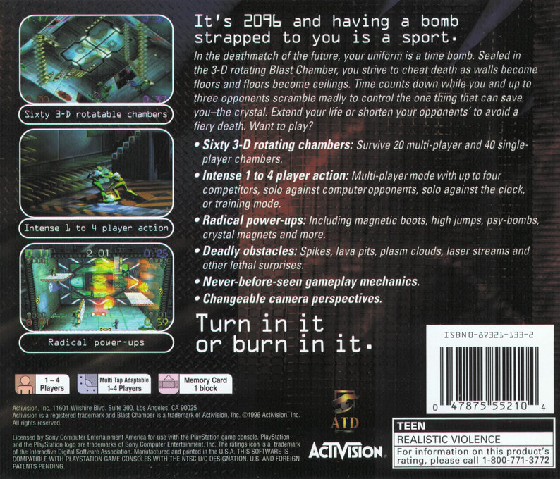 Blast Chamber — Box back
