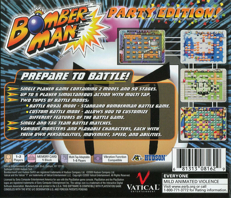 Bomberman : Party Edition — Box back