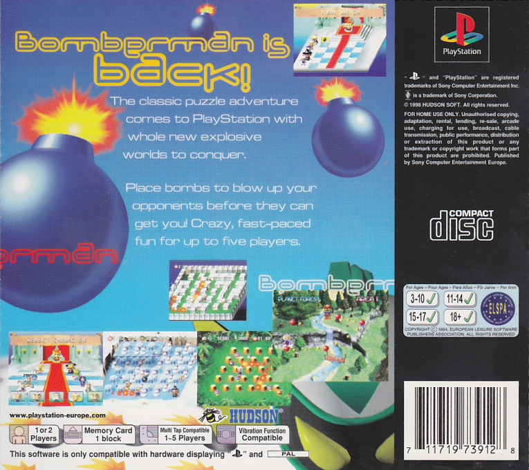 Bomberman World — Box back