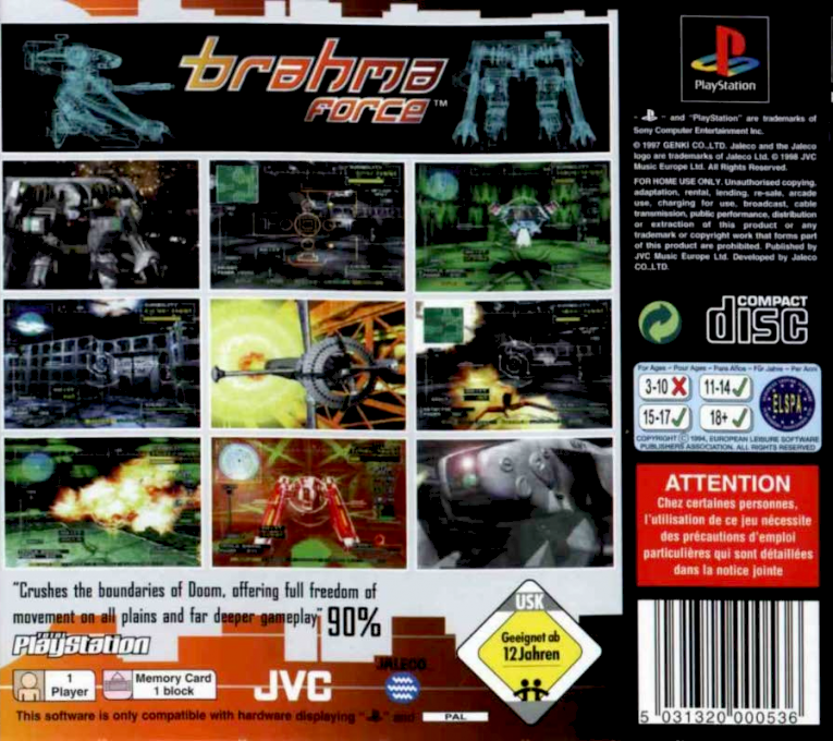Brahma Force — Box back