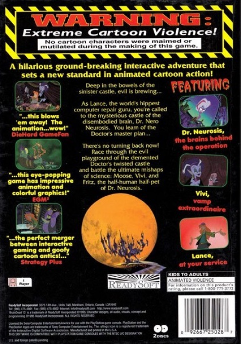 Brain Dead 13 — Box back