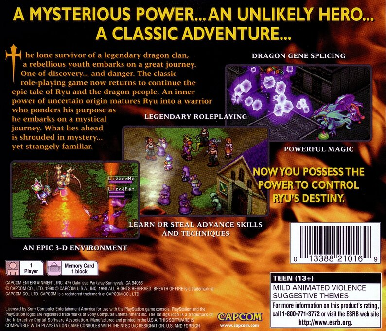 Breath of Fire III — Box back