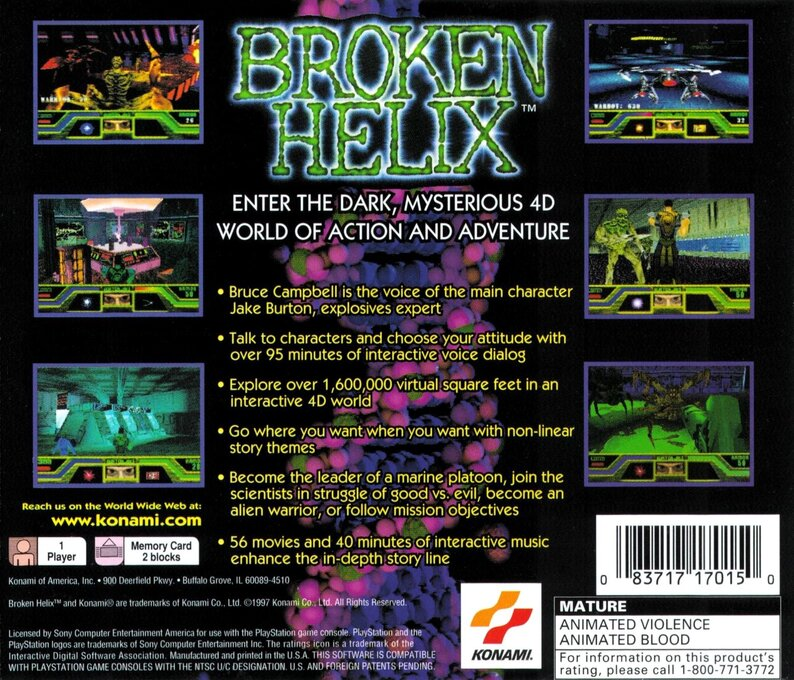 Broken Helix — Box back