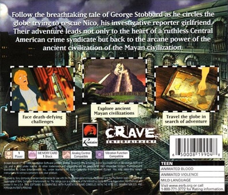 Broken Sword II : The Smoking Mirror — Box back
