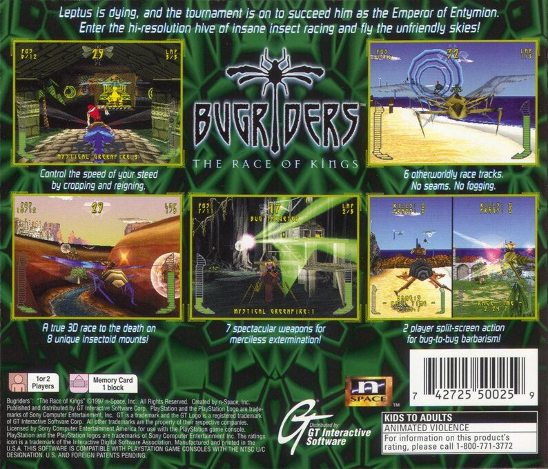 Bugriders : The Race of Kings — Box back