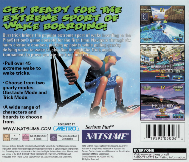 BursTrick : Wake Boarding!! — Box back