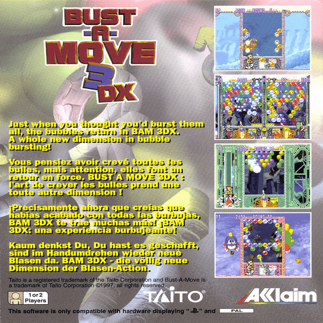Bust-A-Move 3 DX — Box back