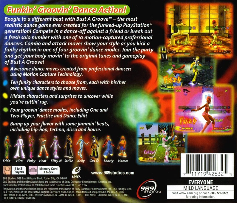 Bust A Groove — Box back