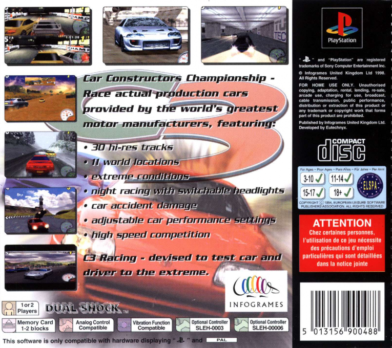 C3 Racing : Car Constructors Championship — Box back