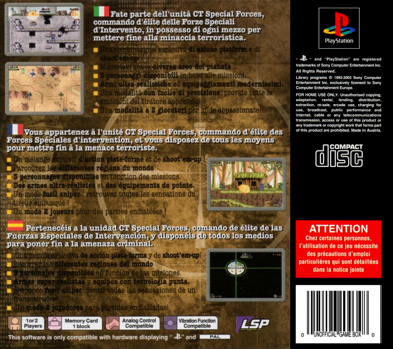 CT Special Forces — Box back