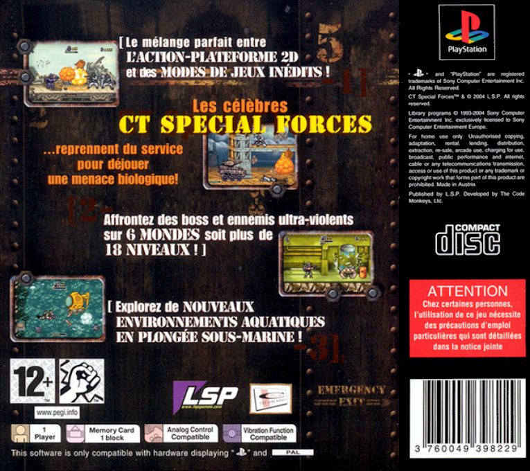 CT Special Forces 3 : Bioterror — Box back