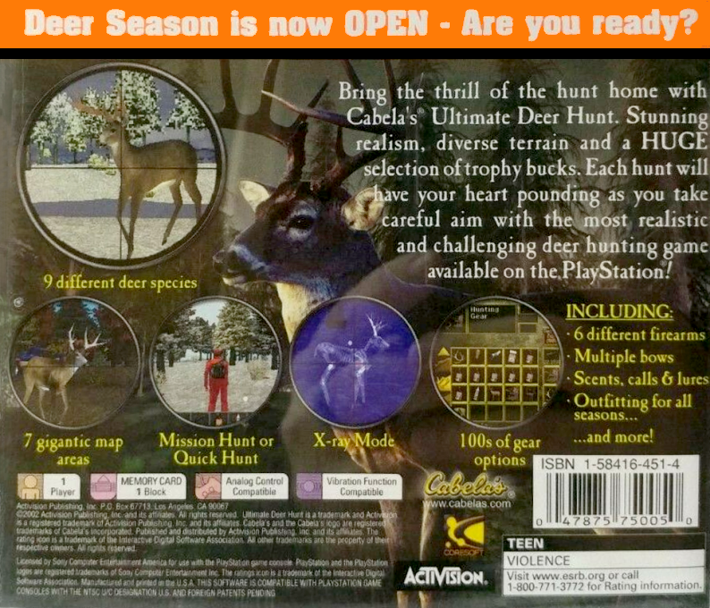 Cabela's Ultimate Deer Hunt : Open Season — Box back
