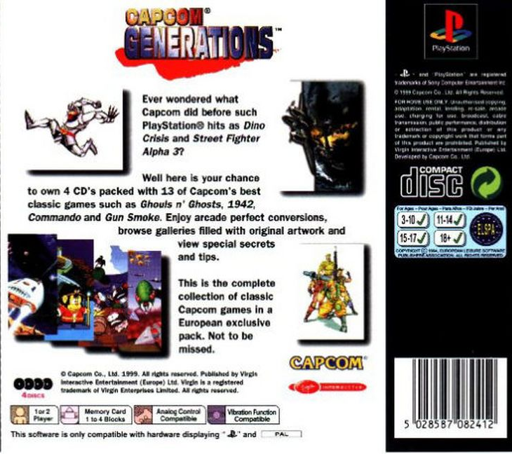Capcom Generations — Box back