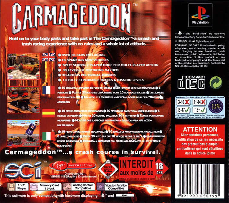 Carmageddon — Box back