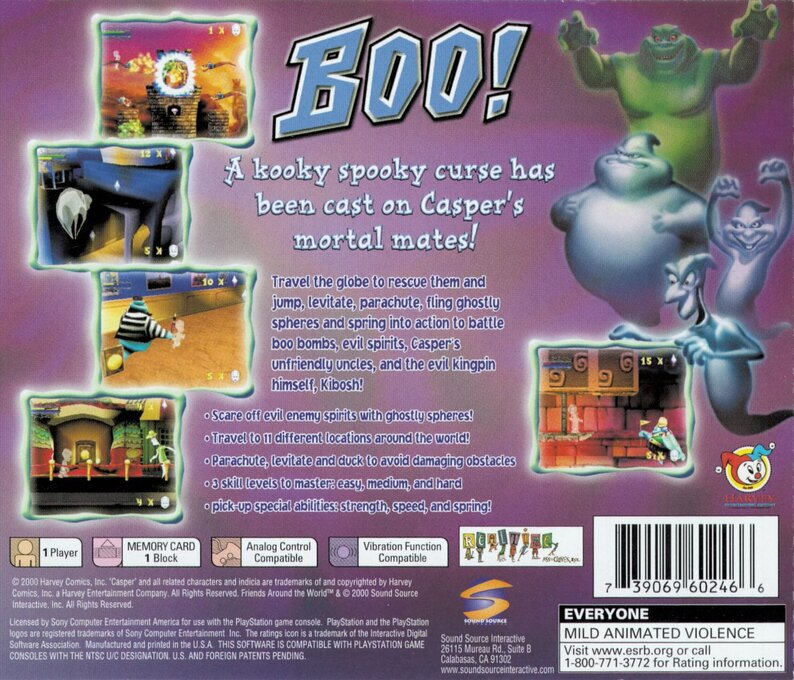 Casper : Friends Around the World — Box back