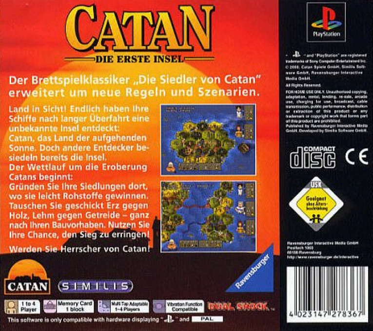 Catan : Die erste Insel — Box back