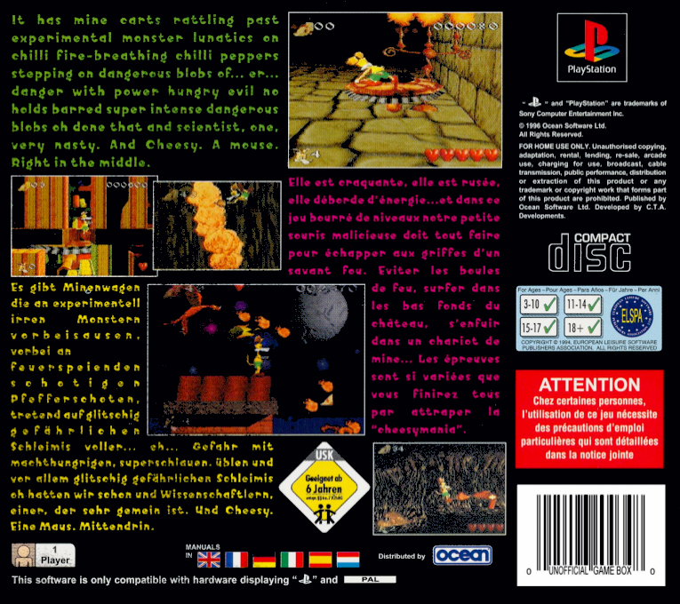Cheesy — Box back