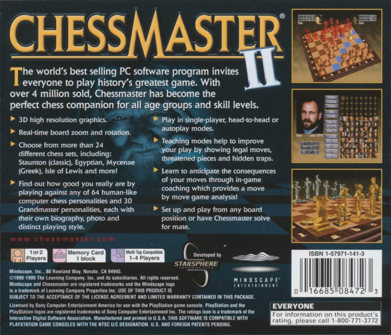 Chessmaster II — Box back