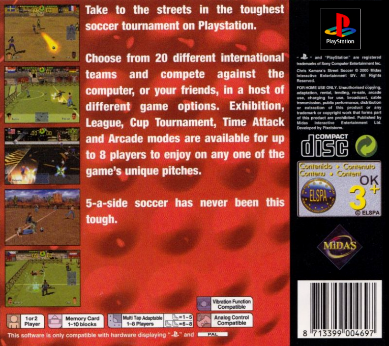 Chris Kamara's Street Soccer — Box back