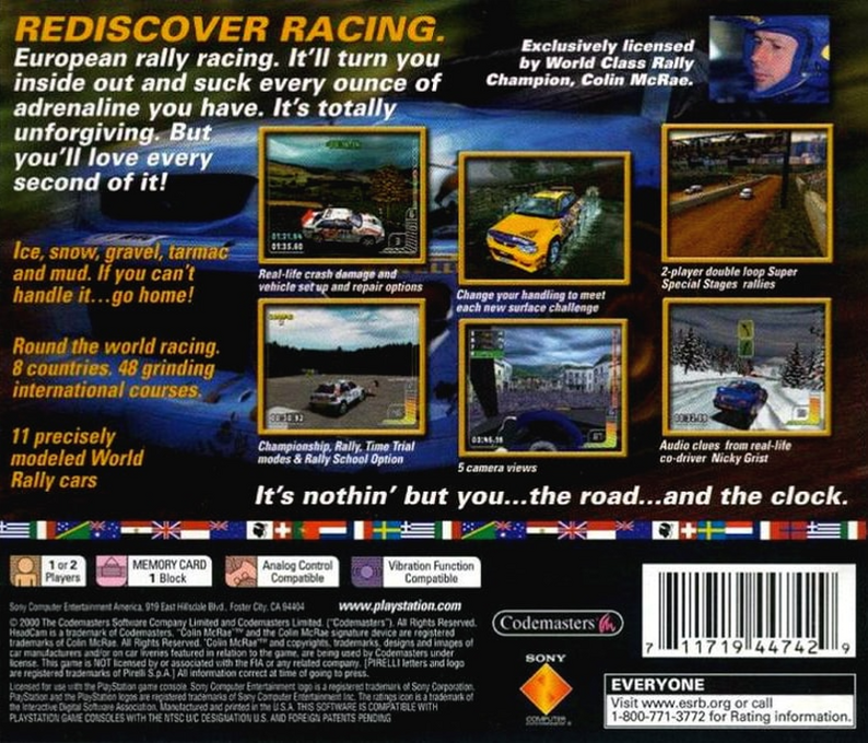 Colin McRae Rally — Box back
