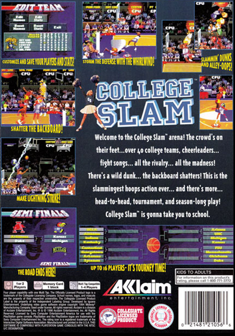 College Slam — Box back