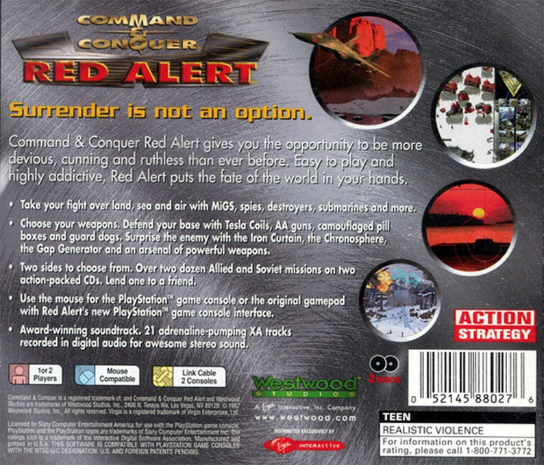 Command & Conquer : Red Alert — Box back