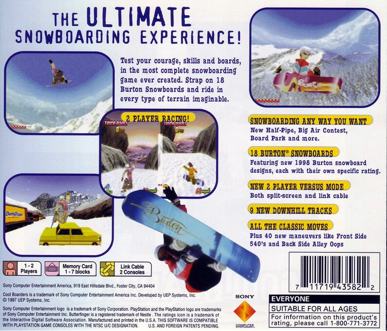 Cool Boarders 2 — Box back