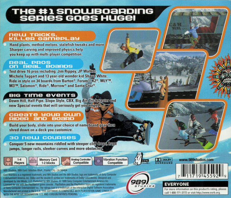 Cool Boarders 4 — Box back