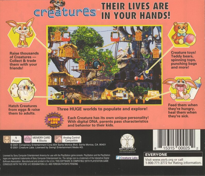 Creatures — Box back