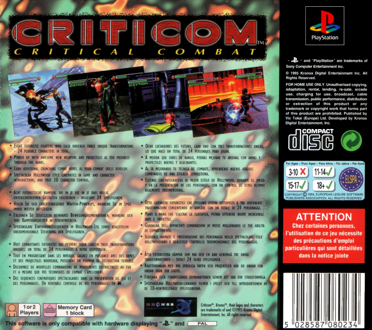 Criticom — Box back