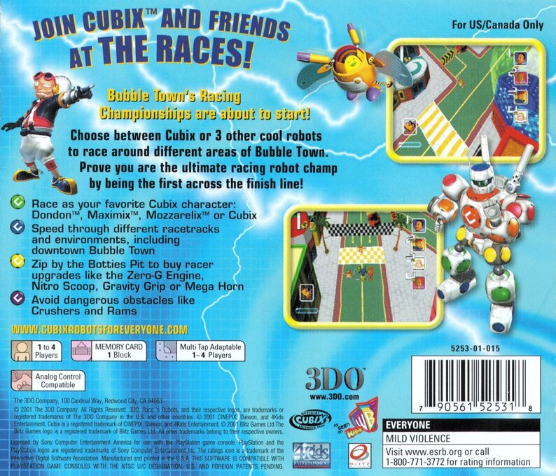 Cubix Robots for Everyone : Race 'n Robots — Box back