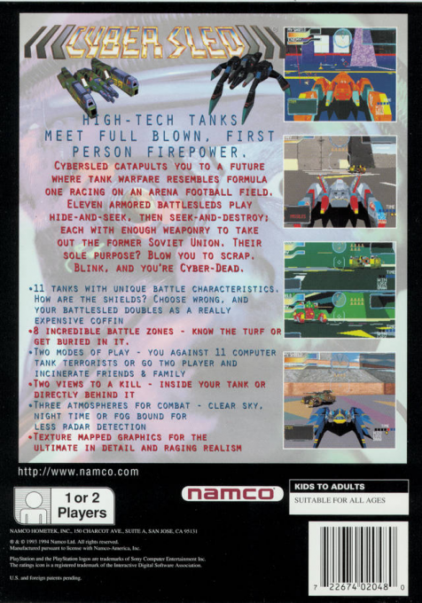 CyberSled — Box back